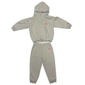 Champion Toddler Girls 2-Piece Hoodie & Jogger Sweatpants Set 24M Beige
